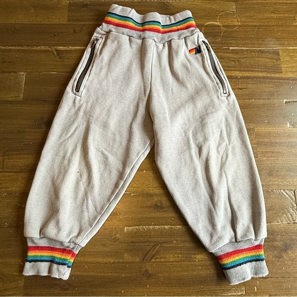 Aviator Nation Gray Sweatpants with Colorful Cuffs - Picture 1 of 8